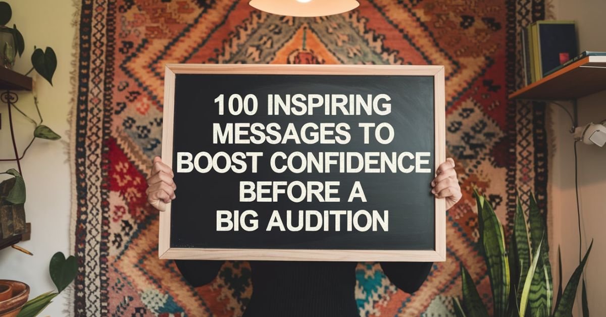 100 Inspiring Messages to Boost Confidence Before a Big Audition