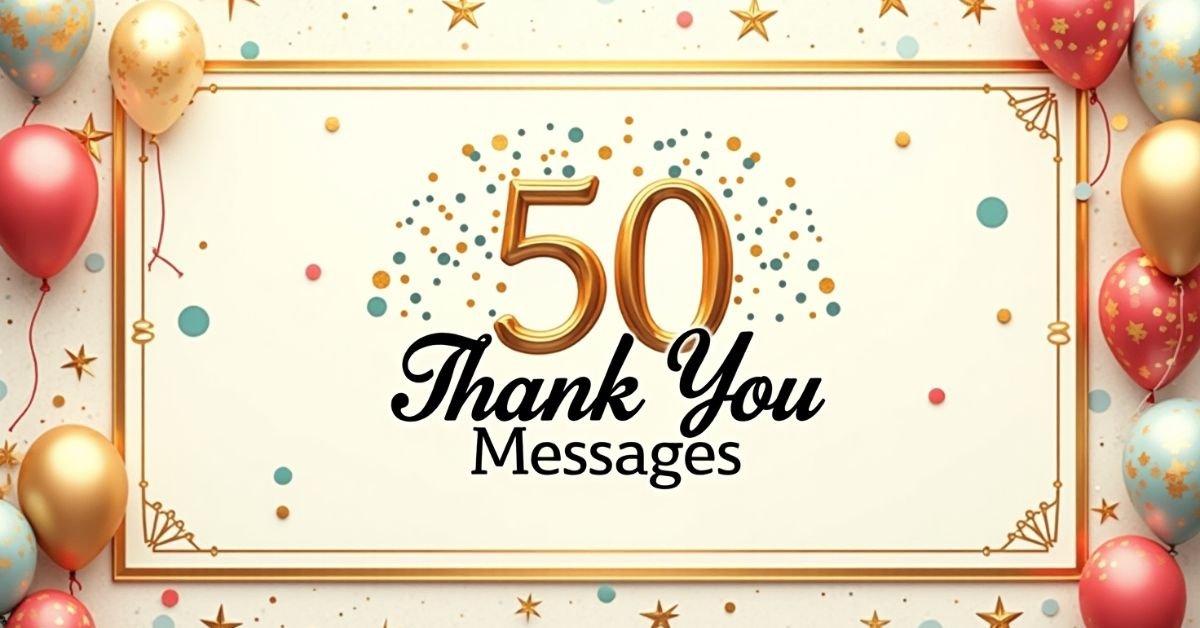 100 Thank You Messages For Attending 50th Birthday Party