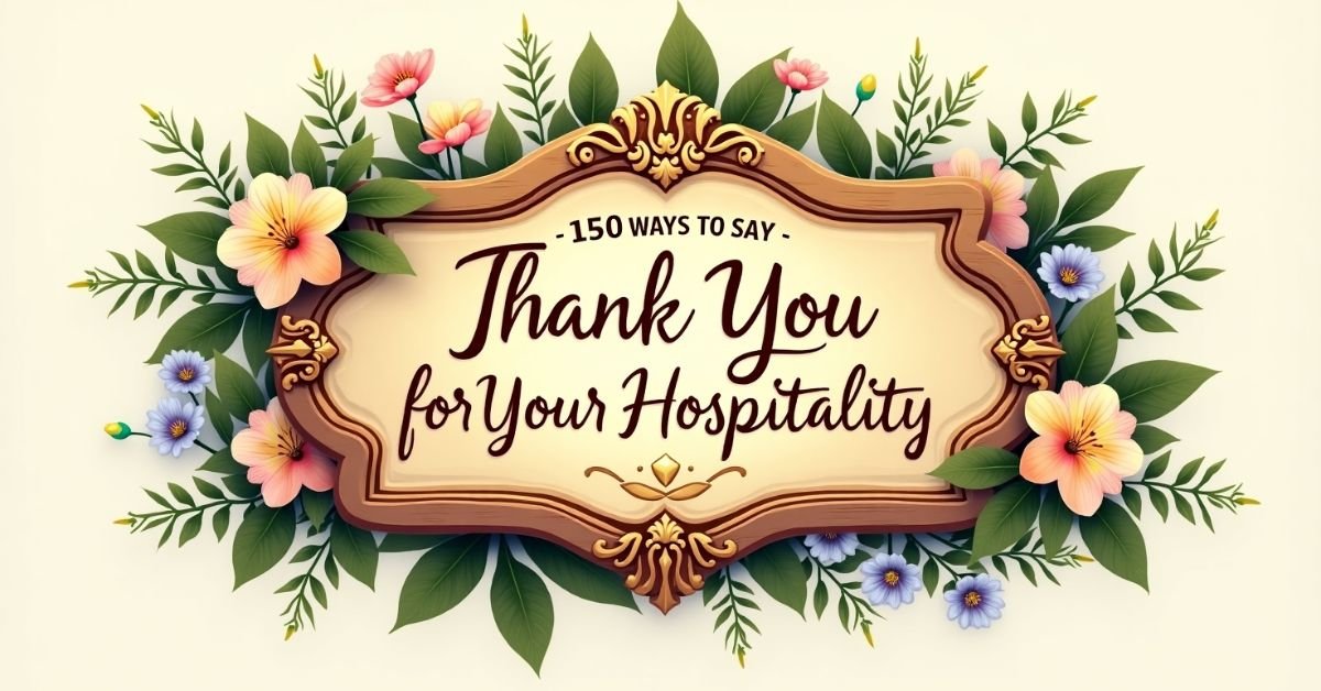 150 Ways to Say Thank You for Your Hospitality