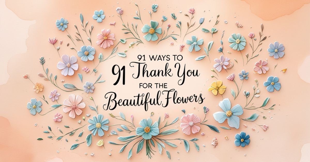 91 Ways to Thank You for the Beautiful Flowers