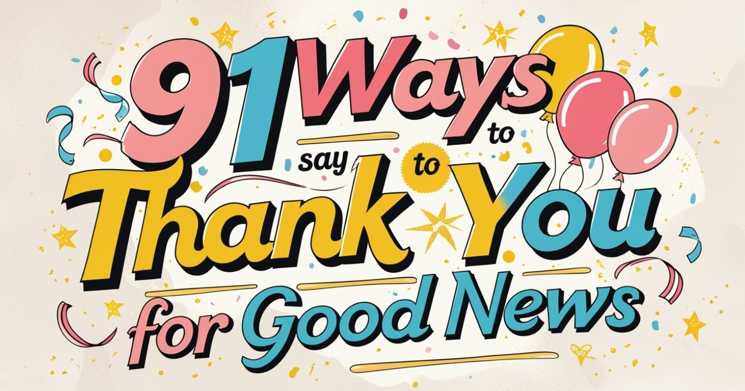 91 Ways to Say Thank You for Good News