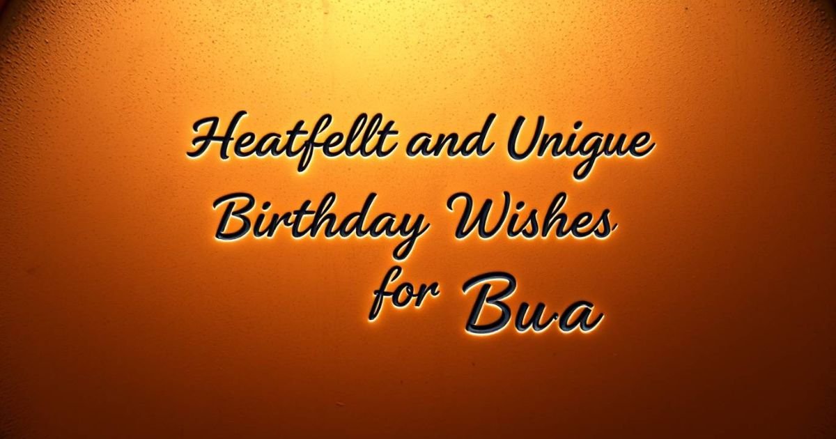 Heartfelt and Unique Birthday Wishes for Bua