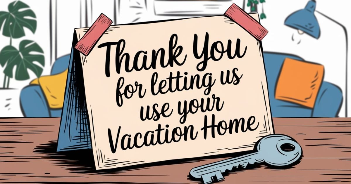 _Thank You For Letting Us Use Your Vacation Home